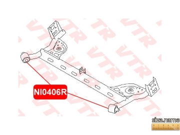 Suspension bush NI0406R (VTR)