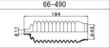Пыльник рулевой рейки 66-490 (MARUICHI)