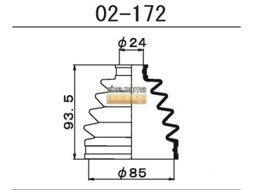 CV Joint Boot 02-172 (MARUICHI)