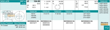 Pistons 43619 (TEIKIN)