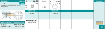 Pistons 44333 (TEIKIN)