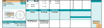 Pistons 70104 (TEIKIN)