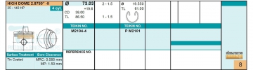 Pistons M2104-4 (TEIKIN)