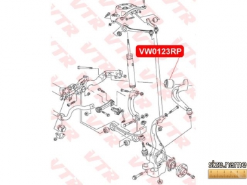 Suspension bush VW0123RP (VTR)